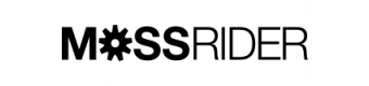 MossRider logo i sort